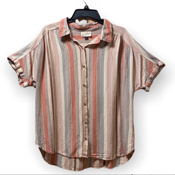 Universal Thread Blush Stripe Button Down - Picture 2 of 14